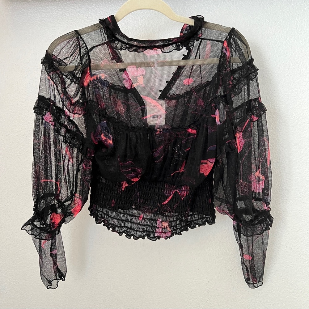 Free People Time For Shine Top In Dark Romance Combo.